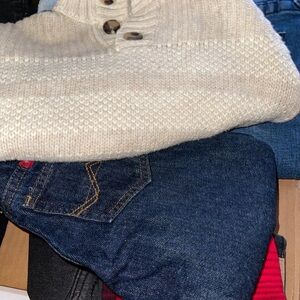 Cream Knit Sweater with Button Detail